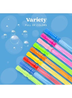 JOYIN 14.6" Big Bubble Wand Set(18 Pack 9 Colour) With Concentrated Bubble Solution Refills Giant Bubble Wands Toy For Kids Birthday Summer Toy Party Favors Outdoor Activity Bathroom Bath Toys  - Image 4