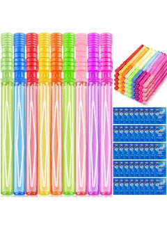 JOYIN 14.6" Big Bubble Wand Set(18 Pack 9 Colour) With Concentrated Bubble Solution Refills Giant Bubble Wands Toy For Kids Birthday Summer Toy Party Favors Outdoor Activity Bathroom Bath Toys  - Image 2