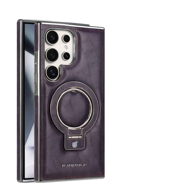 Drop Protection Samsung Galaxy S23 Ultra Scratch Resistant PC with Kickstand in Purple for Home Office - Image 1