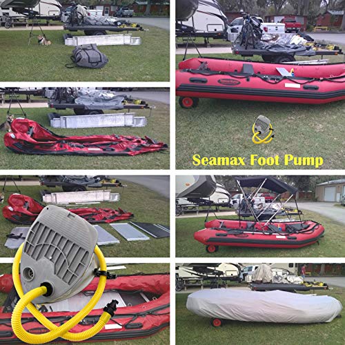 Seamax 7L Single Stage Foot Pump for Inflatable Boats, Max 3.6 PSI Support Inflation and Deflation - Image 4
