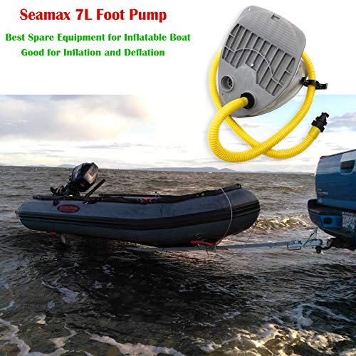 Seamax 7L Single Stage Foot Pump for Inflatable Boats, Max 3.6 PSI Support Inflation and Deflation - Image 5