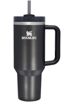 H2.0 FlowState Stainless Steel Vacuum Insulated Tumbler with Lid and Straw for Water, Iced Tea or Coffee, Smoothie and More, Black Glow, 40 oz
