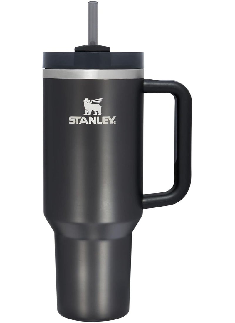 Stanley - H2.0 FlowState Stainless Steel Vacuum Insulated Tumbler with Lid and Straw for Water, Iced Tea or Coffee, Smoothie and More, Black Glow, 40 oz - Image 1