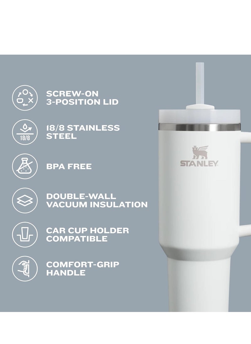 Stanley - H2.0 FlowState Stainless Steel Vacuum Insulated Tumbler with Lid and Straw for Water, Iced Tea or Coffee, Smoothie and More, Black Glow, 40 oz - Image 1
