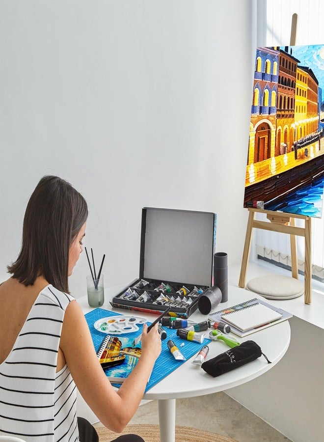 Elan مجموعة ألوان زيتية احترافية من إيلان، 24 لونًا زاهيًا، أنابيب 1.7 أونصة سائلة، ألوان زيتية غير سامة للرسم على القماش، ألوان فنية للبالغين والفنانين - Image 5