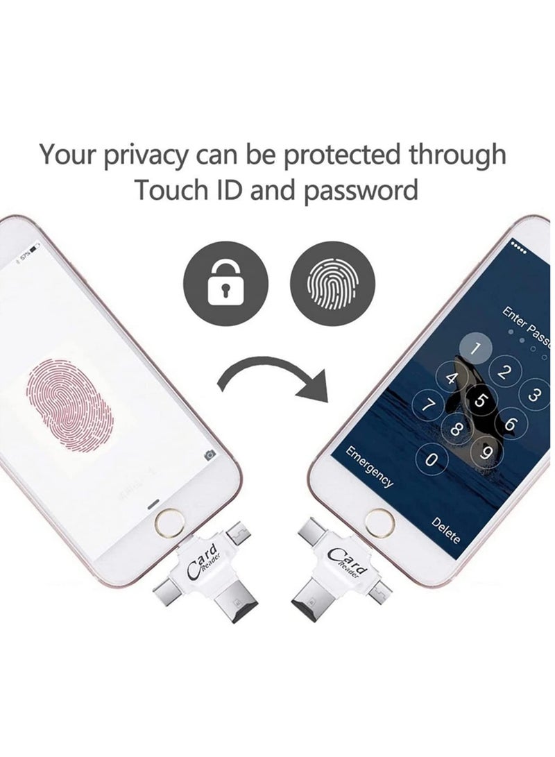 ELTRAZONE 4in1 Stylish Micro USB Type C OTG TF Card Reader for IOS iPhone Android Samsung - Image 5