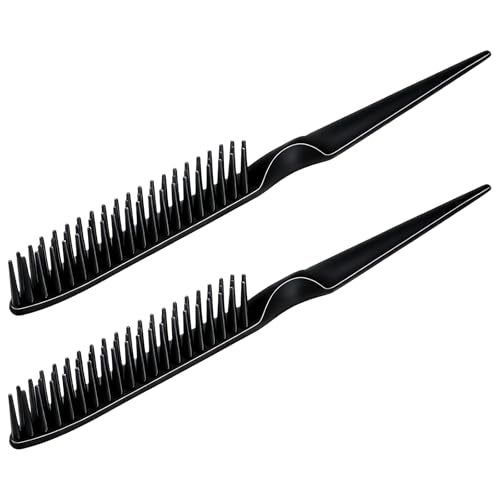 HaiFafafaing 2 PCS 3 Row Comb for Removing BraidsUnbraider Teasing Comb with Rat Tail for Combing Separating and Shaping CurlsCurly Hair Combs for Women MenBlack - Image 1