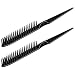 HaiFafafaing 2 PCS 3 Row Comb for Removing BraidsUnbraider Teasing Comb with Rat Tail for Combing Separating and Shaping CurlsCurly Hair Combs for Women MenBlack - Image 2