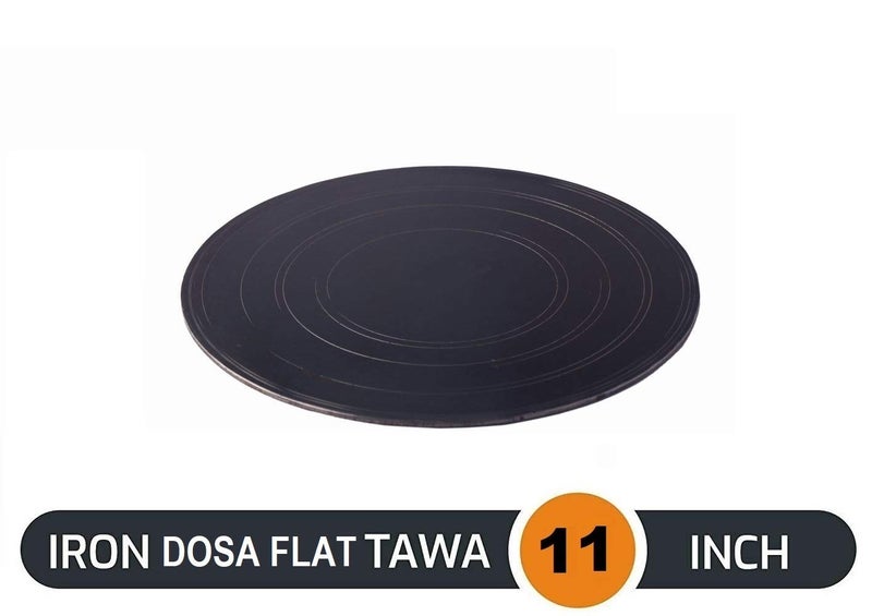 PGen Size 11 Inches Small Traditional Iron Desi TawaPan for Dosa Roti Chapati Bhakri for Home and Professional Use Dosa Tawa Without Handle - Image 2