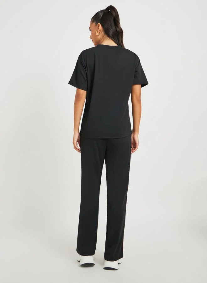 Take Two Take Two Slogan Printed Short Sleeve T-Shirt and Joggers Co-Ords