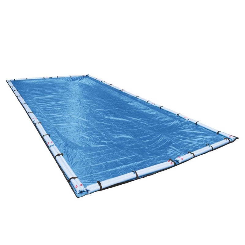 Robelle 12 x 24 ft Heavy Duty Mesh Blue Winter Pool Cover for Inground Pools, 4 ft Overlap (16 x 28 ft Cover Size), 10 x 10 Scrim, 3.1 oz/yd2, 10-Year Warranty, Style: 541224R-ROB - Image 1