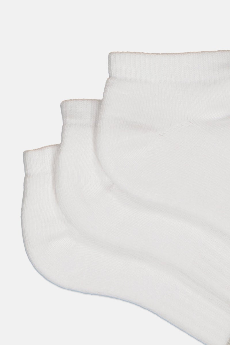 RBX Kids Boy 3 Pairs Textured Ankle Sock, White  - Image 3