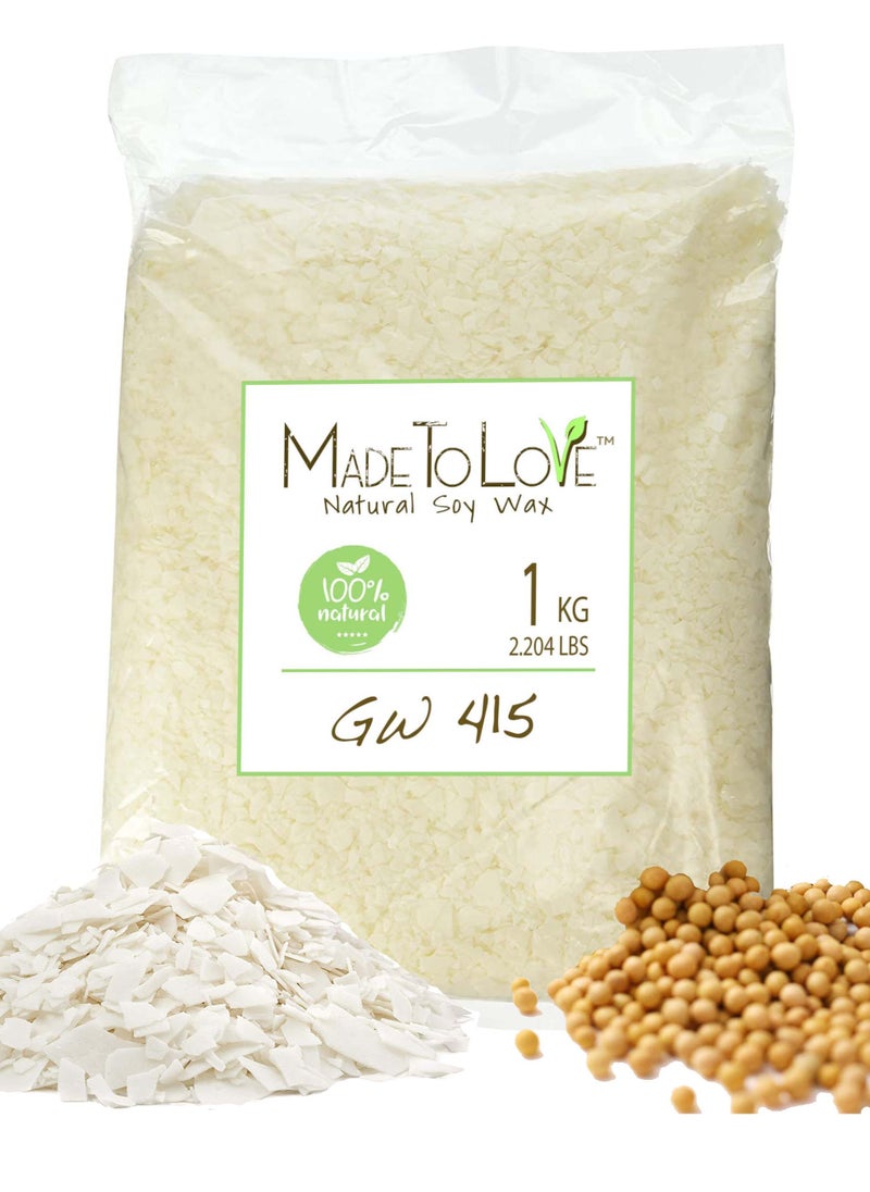 Made To Love Made To Love™ 415 Natural Soy Wax | Natural Soy Wax Flakes for Candle Making and DIY Projects | All-Natural | Paraffin-Free | Candle Making Supplies  - Image 1