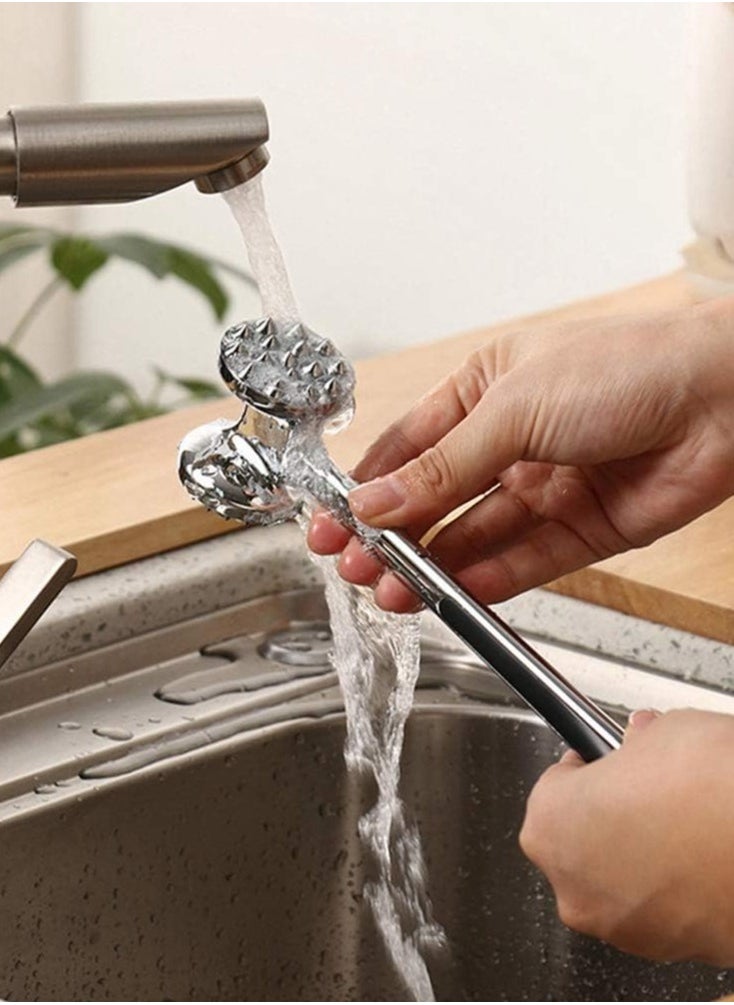 TOP CHOICE - Steak Hammer Heavy Chicken Chop Beef Tenderizer Kitchen Stainless Steel Cooking Tools Dishwasher Safe Marinated Heavy Duty Food Hammer (Silver)) - Image 1