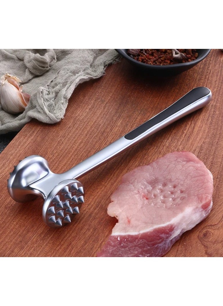 TOP CHOICE - Steak Hammer Heavy Chicken Chop Beef Tenderizer Kitchen Stainless Steel Cooking Tools Dishwasher Safe Marinated Heavy Duty Food Hammer (Silver)) - Image 1
