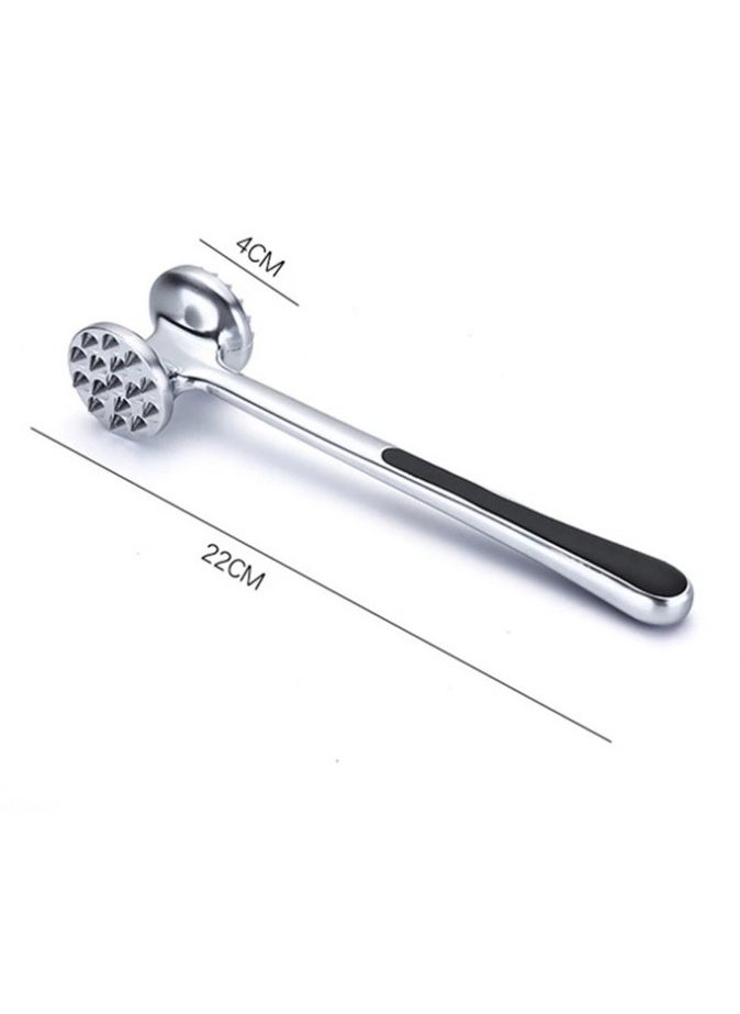 TOP CHOICE - Steak Hammer Heavy Chicken Chop Beef Tenderizer Kitchen Stainless Steel Cooking Tools Dishwasher Safe Marinated Heavy Duty Food Hammer (Silver)) - Image 1
