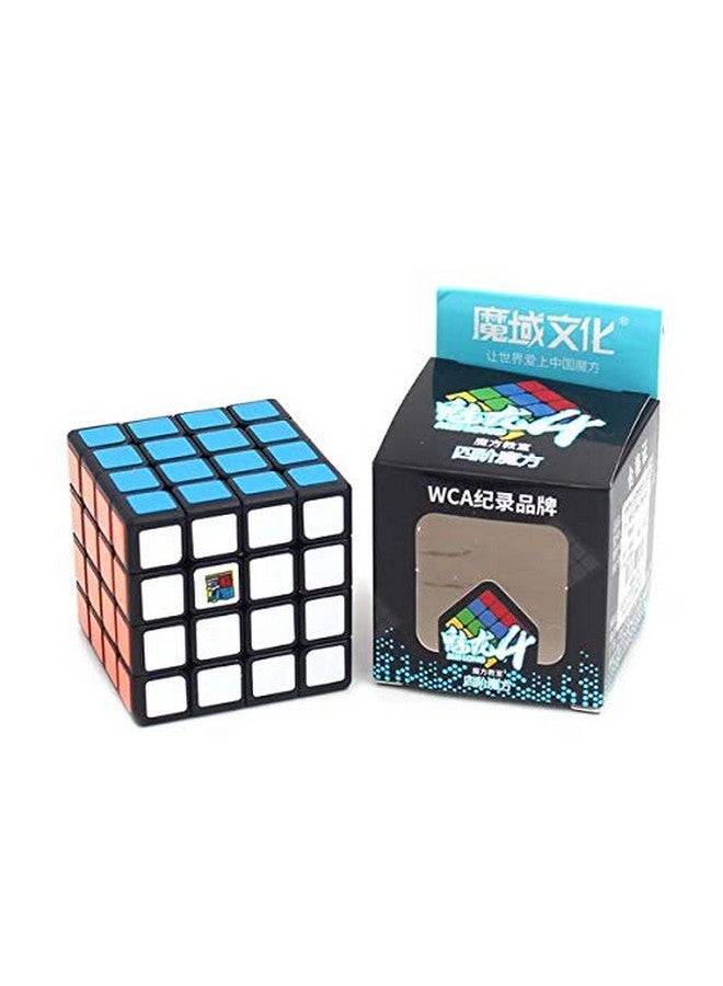 Cubelelo MFJS MeiLong 4x4 Black Puzzle Speed Cube for Kids & Adults Magic Speedy Stress Buster Brainstorming Puzzles Cube (Multicolor) - Image 3