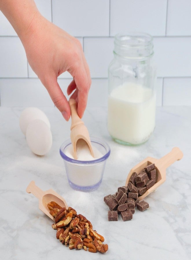 وودبيكرز ملاعق خشبية صغيرة لعسل مانوكا، ملعقة صغيرة (5 غرام)، ملاعق صغيرة للعلب والبرطمانات، ملعقة قياس للقهوة المطحونة، ملعقة ملح لأملاح الاستحمام، ملعقة مسحوق البروتين من وودبيكرز - Image 2