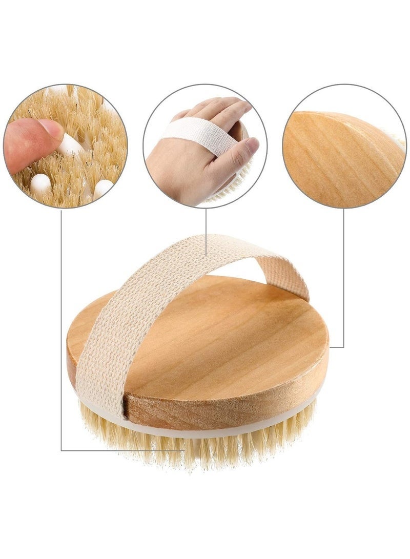 Dry and Bath Body Brush, Reduce Cellulite, Dry Brush for Cellulite and Lymphatic Drainage, Exfoliating Brush with Soft Massage Nodules, Shower Brush Body Scrubber - Image 2