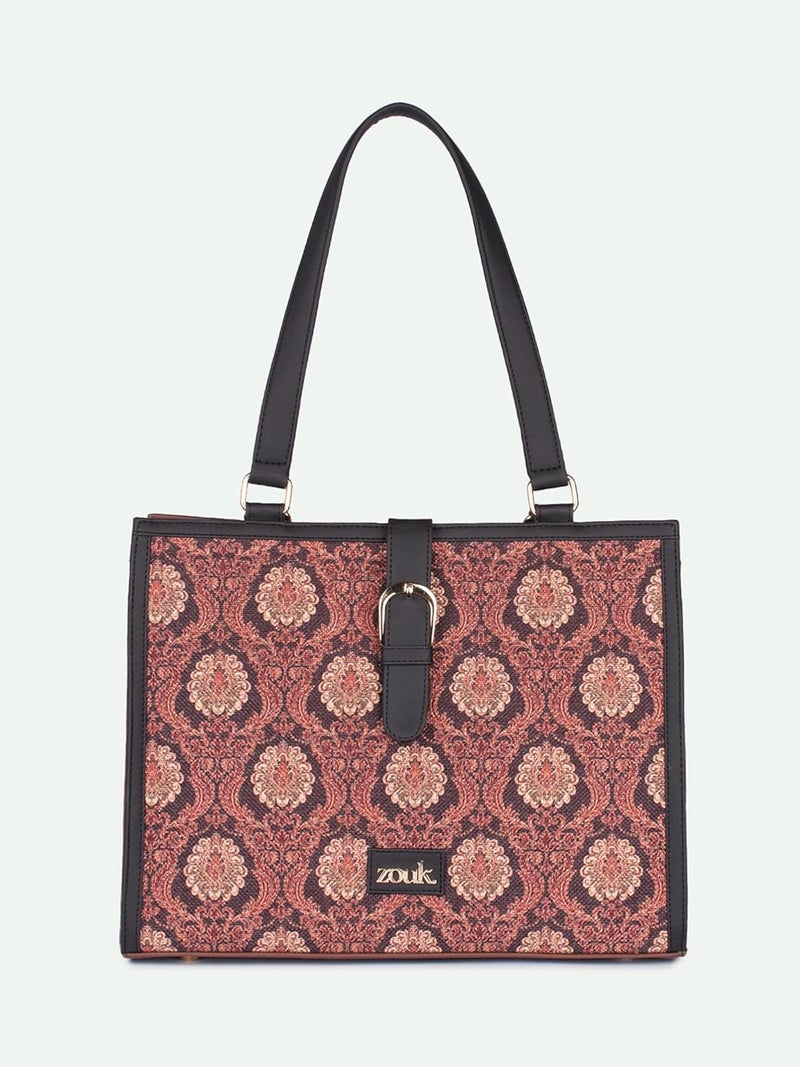 ZOUK Rhea Kapoor Office Bag | Fits up to 15 inch Laptop | Stylish Handbag for Office, Travel & Daily Use | Water-Resistant | Lightweight & Spacious | - Image 4