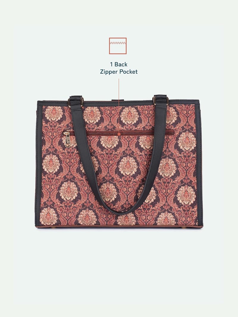 ZOUK Rhea Kapoor Office Bag | Fits up to 15 inch Laptop | Stylish Handbag for Office, Travel & Daily Use | Water-Resistant | Lightweight & Spacious | - Image 5