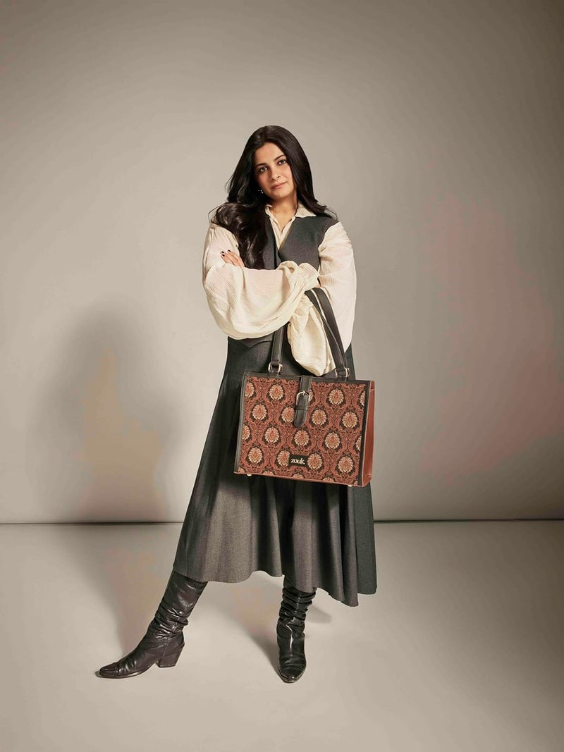 ZOUK Rhea Kapoor Office Bag | Fits up to 15 inch Laptop | Stylish Handbag for Office, Travel & Daily Use | Water-Resistant | Lightweight & Spacious | - Image 2