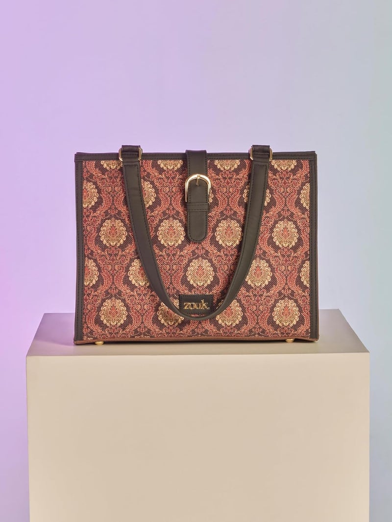 ZOUK Rhea Kapoor Office Bag | Fits up to 15 inch Laptop | Stylish Handbag for Office, Travel & Daily Use | Water-Resistant | Lightweight & Spacious | - Image 3