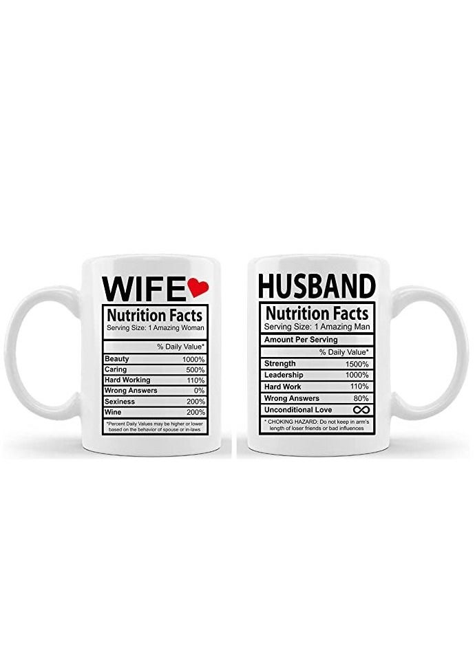 PRINTSHOP4ME - Happy Anniversary Couple Mug Gifts | Best Anniversary MUG | Wedding Anniversary Mug | Anniversary Couple Mug| COFFEE MUG - Set of 2 Pcs  (Design 2) - Image 1