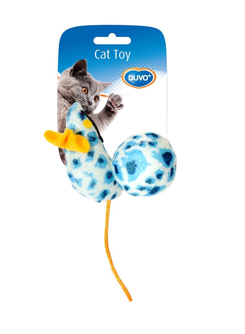 Leopard Assortment Mouse And Ball Toy For Cats 10 X 4 X 4cm