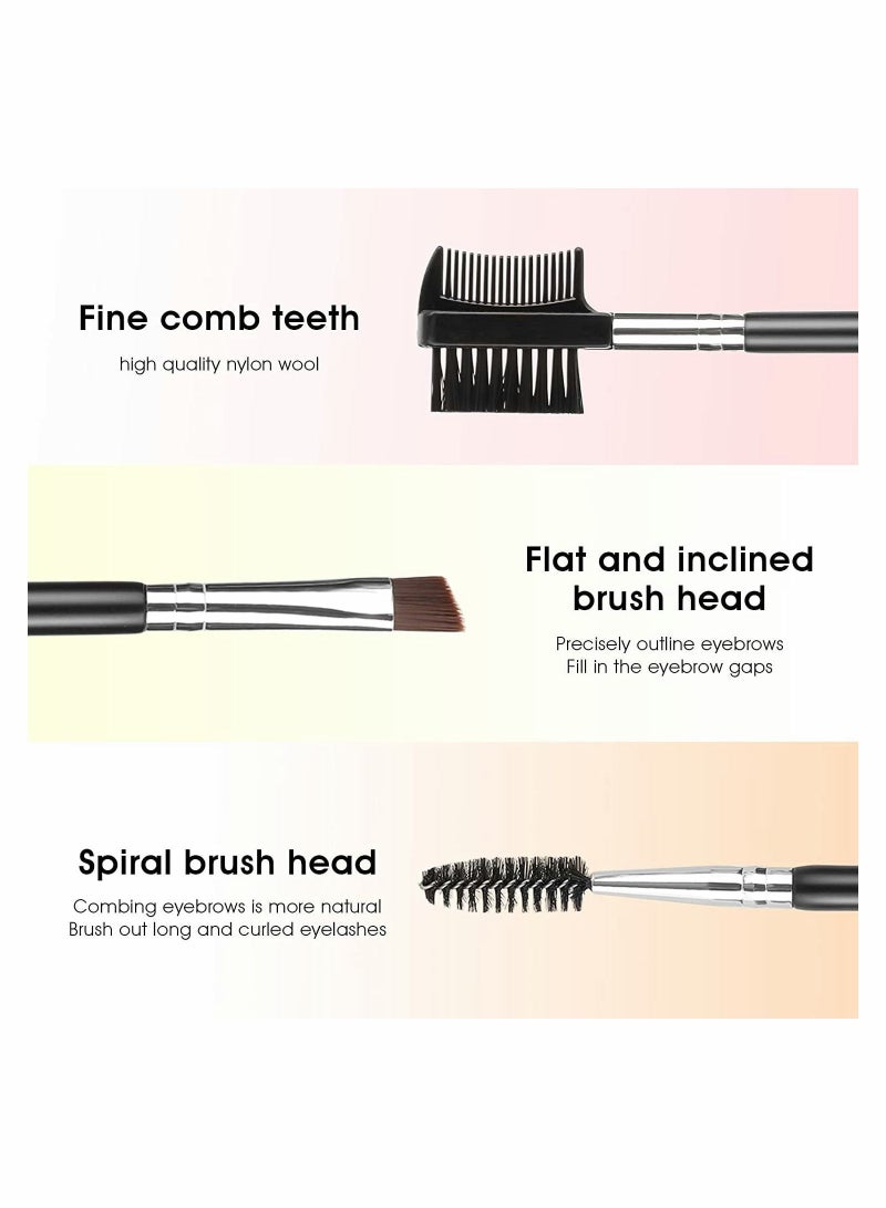 Eyebrow Brush and Comb Spoolie Set, Professional Makeup Tool