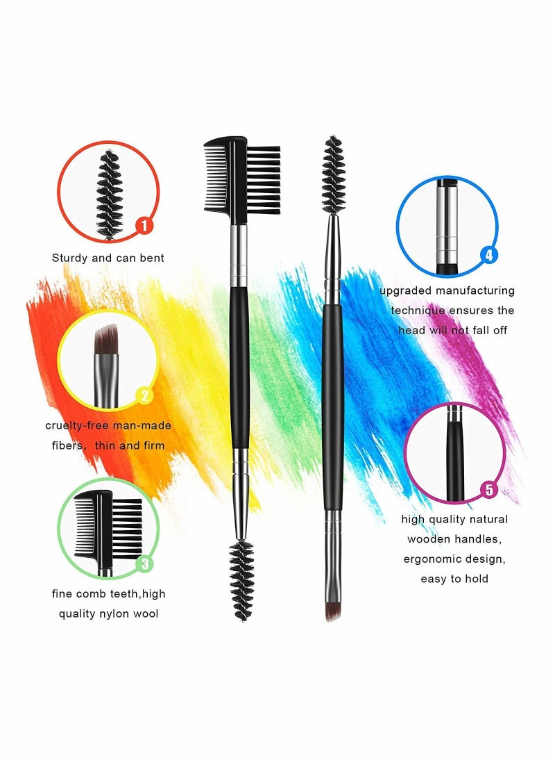 Eyebrow Brush and Comb Spoolie Set, Professional Makeup Tool