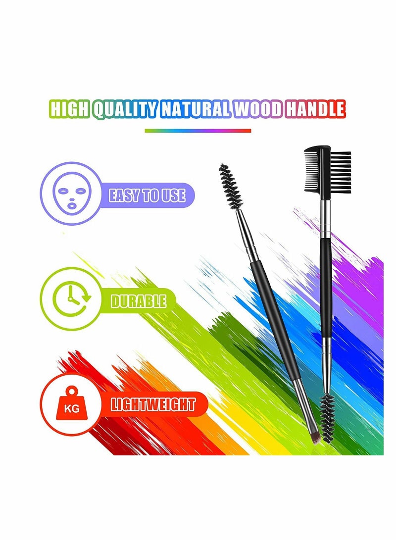 Eyebrow Brush and Comb Spoolie Set, Professional Makeup Tool