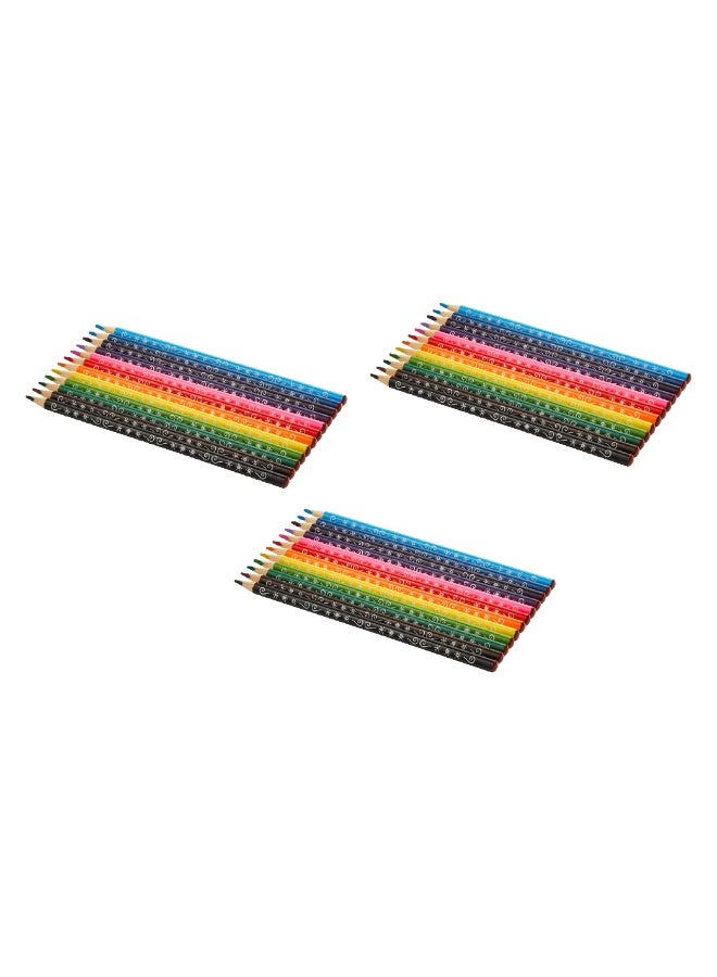 ديزني فروزن مجموعة ديزني فروزن من 12 قلم تلوين مثلث الشكل - قبضة مريحة، رؤوس مقاومة للكسر، سهلة البري، ألوان زاهية وغنية، غير سامة - مثالية للفنانين الصغار ومحبي ديزني - مجموعة من 3 عبوات (36 قلم رصاص إجمالاً) - Image 2