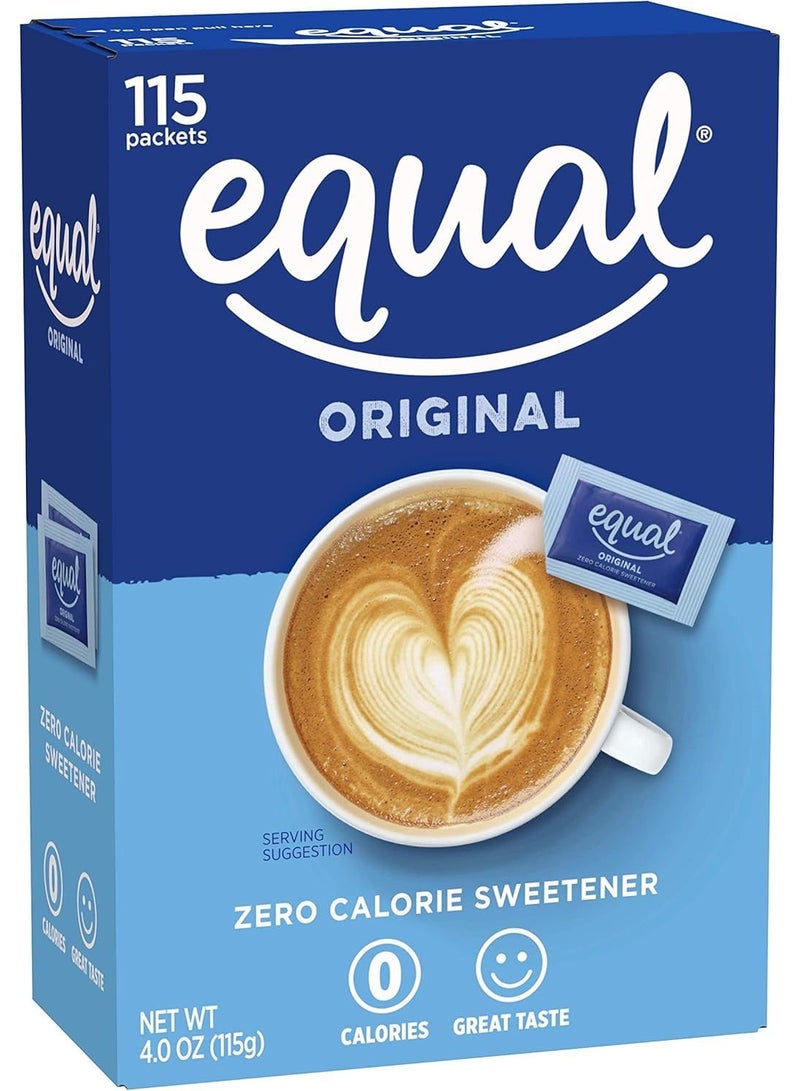 Equal Original Zero Calorie Sweetener Sugar Substitute Zero Calorie Sugar Alternative Sweetener Packets Sugar Alternative 115 Sachets Pack 115 G - Image 1