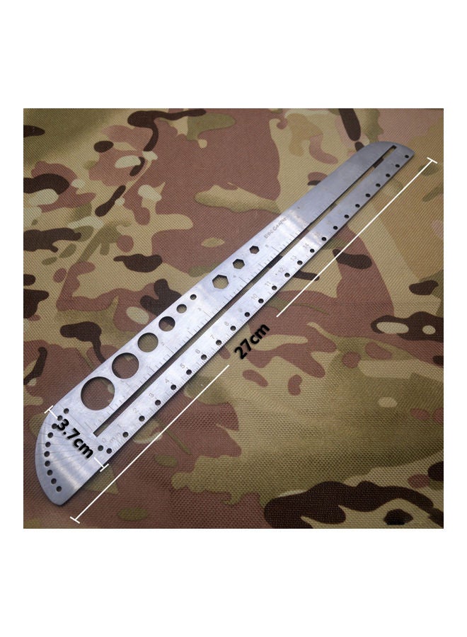 مسطرة من الإستانلس ستيل متعددة الوظائف لقياس الزوايا فضي - Image 2