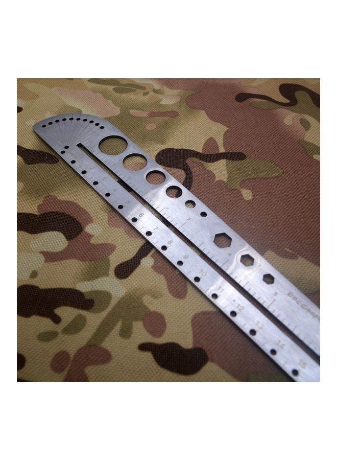 مسطرة من الإستانلس ستيل متعددة الوظائف لقياس الزوايا فضي - Image 4