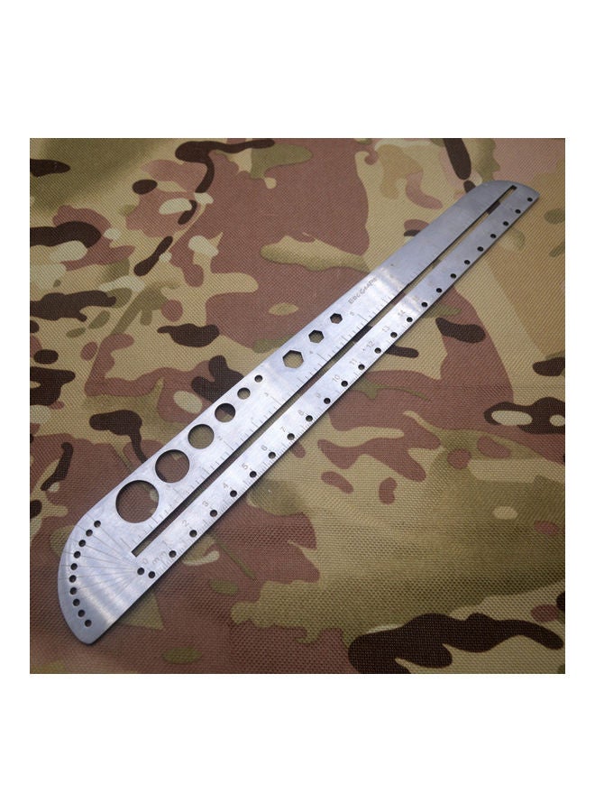 مسطرة من الإستانلس ستيل متعددة الوظائف لقياس الزوايا فضي - Image 5