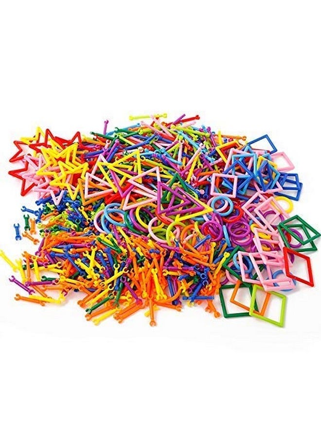 FunBlast FunBlast Building Block Toy for Kids, Creative Educational Toys - Do It Yourself Geometric Block Building and Construction Toys (Multicolor, Big ) - 310 Sticks (72 pieces)  - Image 2