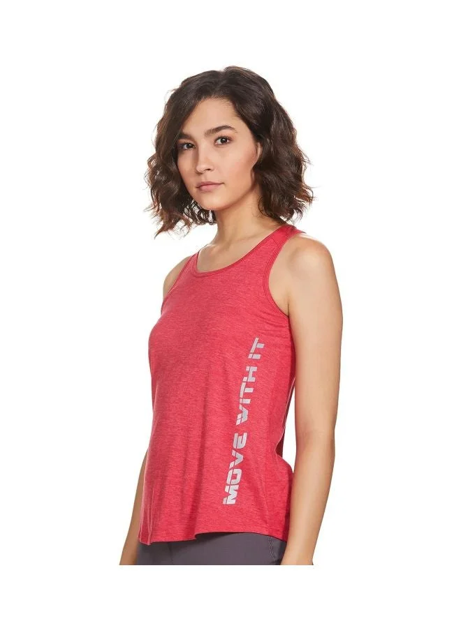 Jockey Virtual Pink MW33 Women Microfiber Fabric Graphic Printed Tank Top with Breathable Mesh and Stay Dry Treatment for Women | Best Price UAE