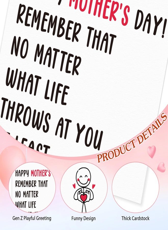 FLYAB Funny Mothers Day Card for Mom - At Least You Don't Have Ugly Children Hilarious Happy Mothers Day Gift from Kids,Son, Daughter with Envelope & Seal Sticker, 8x5.5in - Image 4
