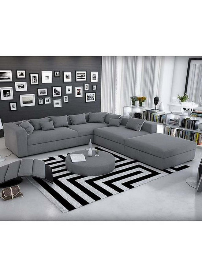 Al Home - كنبة 8 مقاعد على شكل حرف L 300×90×300×85 سم - رمادي - Image 1