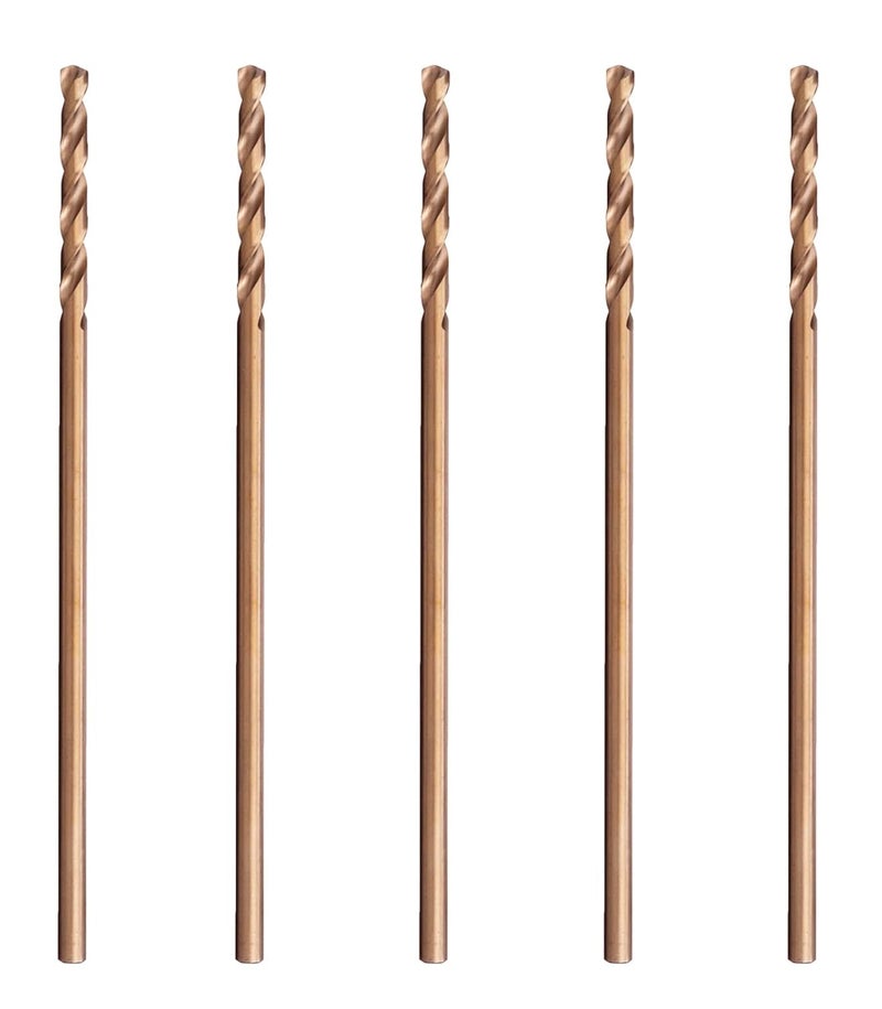 MAX-CRAFT Hss Cobalt Drill Bit Set 19#(0.1660") x 12 in. Aircraft Extension Extra Long Deep Hole Drilling-5Pcs - Image 1