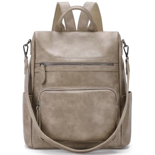RAVUO Anti Theft Backpack Purse for Women, PU Leather Designer Convertible Shoulder Bag Three Ways to Carry - Image 1
