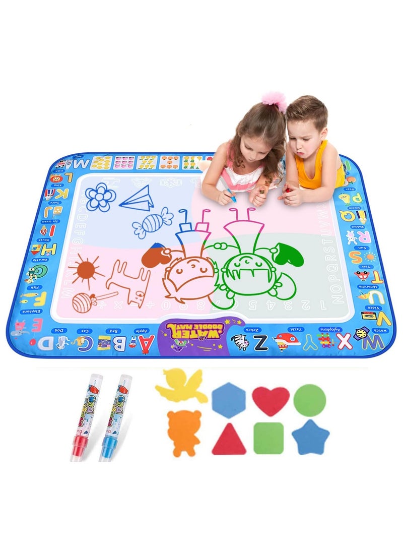 رات سو سجادة دودل ماء للأطفال الصغار، لرسم وكتابة وتلوين بالماء، سجادة سحرية بحجم كبير للأولاد والبنات من عمر 2 إلى 5 سنوات، ألعاب تعليمية إبداعية وهدايا تعليمية بمقاس 40 × 30 بوصة - Image 1