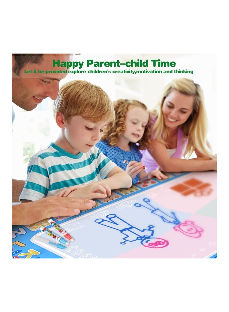 رات سو سجادة دودل ماء للأطفال الصغار، لرسم وكتابة وتلوين بالماء، سجادة سحرية بحجم كبير للأولاد والبنات من عمر 2 إلى 5 سنوات، ألعاب تعليمية إبداعية وهدايا تعليمية بمقاس 40 × 30 بوصة - Image 4