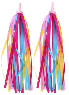 Daytoyz 1 Pair Rainbow Bike Streamers for Girls Boys, 2 Pack 10 Inch Colorful Bicycle Handlebar Streamers for Kids  - Image 1