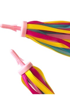 Daytoyz 1 Pair Rainbow Bike Streamers for Girls Boys, 2 Pack 10 Inch Colorful Bicycle Handlebar Streamers for Kids  - Image 2