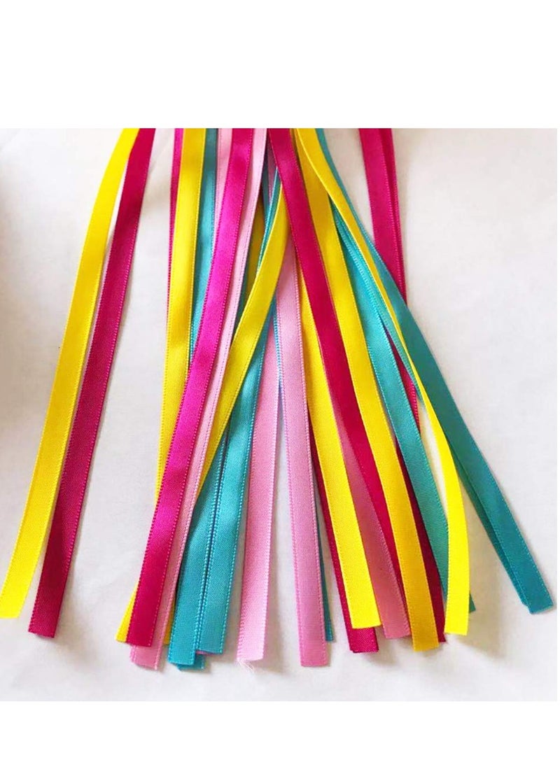 Daytoyz 1 Pair Rainbow Bike Streamers for Girls Boys, 2 Pack 10 Inch Colorful Bicycle Handlebar Streamers for Kids  - Image 3