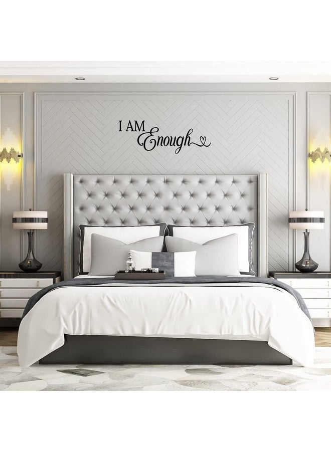 MOVANKRO I AM Enough Vinyl Wall Decal Inspirational Positive Quote for Bedroom Living Room Kids Playroom Office Décor Esteem Sayings Art Letter Words - Image 2