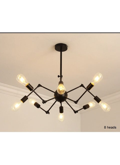 Mesh Movable Chandelier - 8 Branch - Black
